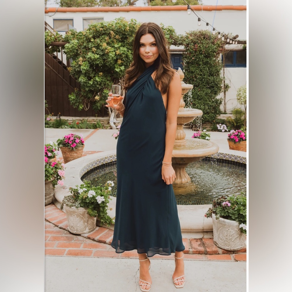 NWT Show Me Your MuMu Jasmine Halter Midi Dress